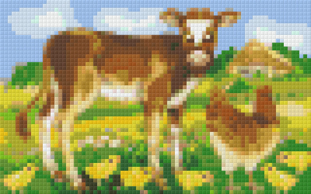 Farm Chat Two [2] Baseplate PixelHobby Mini-mosaic Art Kit image 0